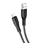 Кабель силіконовий Hoco Lightning Nano silicone charging data cable X67 1 метр чорний - мініатюра 1