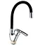 Смеситель для кухни Mixxus YUB4-181 с черным силиконовым изливом MI6481 Хром - миниатюра 1