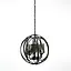 Люстра Лофт у чорному корпусі форми плетена куля Line.F Колір плафона Янтарний - мініатюра 1