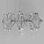 Дизайнерська невагома срібна люстра із кришталем Ø 65 см | Арт. MJ 203-600 CH | Line F - мініатюра 6