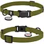 Ошейник для собак водостойкий Waudog Magnet с QR-паспортом магнитная пряжка-фастекс S Ш 15 мм Д 26-35 см хаки - миниатюра 1