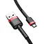 Кабель Baseus cafule Cable USB For Micro 2A 3m Red+Black - мініатюра 4