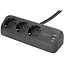 Блок розеток Digitus Office, 3xSchuko, 2xUSB-A, 1xUSB-C, 16A, 1.5 м, вилка Schuko, чорний - мініатюра 1