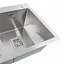 Кухонная мойка Platinum Handmade HDB 80x45 на две чаши (квадратный сифон), Нержавеющая сталь - миниатюра 3