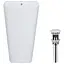 Умивальник підлоговий Qtap Tern 440x380x830 мм White + донний клапан PU02O, Білий - мініатюра 1