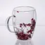 Чашка стеклянная с двойными стенками с декором красных сухоцветов 350 мл Yiwu 64486-41 - миниатюра 2