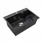 Кухонная мойка 65x45 PVD черная Platinum Handmade (сифон круглый, 3,0/0,8), Черный - миниатюра 3