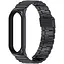 Ремінець MiJobs для фітнес-браслета Xiaomi Mi Band 3 та 4 металевий із застібкою чорний - мініатюра 1