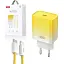 Зарядний пристрій XO CE18 30W набір із кабелем Type-C Lightning жовтий - мініатюра 1
