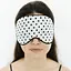 Маска для сну шовкова Чумацький Шлях з нековзкою резинкою в Подарунковій упаковці Білий/Чорний горошок (1138-02) - мініатюра 8
