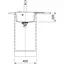 Кухонна мийка Franke Centro, фраграніт, прямокутник, з крилом, 620х500х200мм, чаша - 1, врізна, CNG 611-62 TL, чорний матовий - мініатюра 4