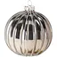 Елочный шарик Chomik стеклянный зеркальный 8 см вертикальный рельеф (MAL4013) - миниатюра 1