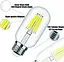 Винтовая лампочка Aiwerttes E27 6W светодиодная винтажная Edison, T45 Холодный Белый 6000K - миниатюра 4