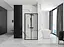 Душова кабіна Rea Rapid Fold 80x100 black REA-K6421 + REA-K6420, Чорний матовий, Універсальна, прозорий - мініатюра 5