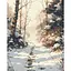 Картина за номерами "Засніжена доріжка" BS53836, 40х50 см - мініатюра 1