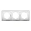 Рамка 3 гнезда горизонтальная для розеток и выключателей Primera белая 3023 LUXEL - миниатюра 1