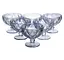 Набор креманок Diamond Blue 6 штук по 300 мл. HP-19-277 прозрачный для десертов йогуртов с огранкой Yiwu HP-19-277 - миниатюра 1