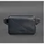 Шкіряна поясна сумка Dropbag Mini темно-синя - мініатюра 1