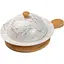 Масленка Yiwu фарфоровая 25х18.5х9 см с крышкой и дощечкой HP-1224 - миниатюра 1