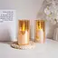 Светодиодные свечи Vtobay Gold Glass 10x20 см, без пламени, мерцающие, работающие от батареек, из настоящего воска - миниатюра 3