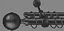 Карниз для штор дворядний металевий 25 мм, Калісто Чорний 320 см (стик труб) - мініатюра 1