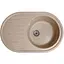 Гранітна кухонна мийка Romzha Elegancia 77 Bezhvy (401) з крилом - мініатюра 1