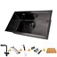 Комплект черной мойки и смеситель из нержавеющей стали NB-7042, Черный - миниатюра 1