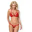 Комплект білизни Obsessive 838-SET-3 S/M червоний - мініатюра 1