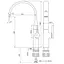 Смеситель для кухни TOPAZ MODERNO TMD-33203S-H78A поворотный из латуни для удобного использования с аэратором - миниатюра 2