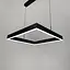 Черная люстра с подвесным квадратом 60 см Ст. MJ 223-600 BK Line F - миниатюра 7