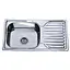 Кухонна мийка Zerix Z7642-08-180E satin ZX1602, Нержавіюча сталь - мініатюра 1