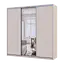 Шафа купе Doros Сіті Лайт Кашемір 2 ДСП / 1 дзеркало 225х60х225 (80736383) - мініатюра 1