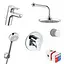 Душова система прихованого монтажу в комплекті зі змішувачем на умивальник Kludi Pure & Easy 376300565 - мініатюра 1
