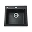 Гранітна мийка Globus Lux Aosta графiт 490x455мм-А0001 000023568, Графит - мініатюра 1