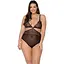 Боди Passion Amberly Body 6XL/7black ассиметричный крой кружевной лиф золотая нить 6XL/7XL - миниатюра 1