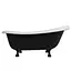Ванна отдельностоящая глянцевая Amdcon Symphony 167x78 черная из литого камня черные ножки SYMFONYA_167_bl_BLACK_HL Черный - миниатюра 6