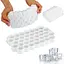 Многоразовая силиконовая форма для приготовления льда с крышкой в виде сот, Kitchen Master Белый 87454 - миниатюра 2
