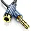 Кабель аудио Ugreen 4 pin 3.5 mm удлинитель 2М Blue (AV118) - миниатюра 2