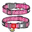 Нашийник для собак нейлоновий Waudog Nylon з QR-паспортом "Смайли на рожевому" пластиковий фастекс S Ш 15 мм Дл 25-35 - мініатюра 1