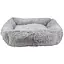 Лежак для животных Пухнастики Agility Квадрат M 75х70х20 см серый - миниатюра 1