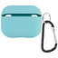 Силіконовий футляр з мікрофіброю для навушників Airpods Pro Бірюзовий / Marine Green - мініатюра 1