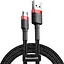 Кабель Baseus Cafule Cable USB For Micro 2.4 A 1 м Red/Black (CAMKLF-B91) - мініатюра 1