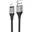 Кабель Hoco X102 Fresh MicroUSB 1m black - мініатюра 1