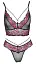 Комплект білизни Cottelli Lingerie Bra Set M чорний з червоним - мініатюра 3