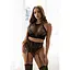 Еротичний комплект Leg Avenue Crop top and garter panty Black, топ, трусики з доступом, панчохи - мініатюра 6