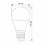 LED лампа VIDEX A60e 12W E27 4100K - мініатюра 3