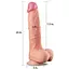 Фалоімітатор LoveToy Dual Layer 25 см тілесний - мініатюра 2
