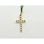 Золотой крестик ЮЗ "Багет" с фианитами. A3260/OD - миниатюра 3