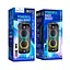 Акустика-караоке Hoco Heritage dual 10-inch RGB light BT speaker DS58 BT5.0, TWS, TF/USB/AUX, 40Wx2 (120W Max), 3H, 2mic - мініатюра 2