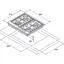 Рабочая поверхность Fabiano FHG 14-44 VGH-T White glass - миниатюра 2